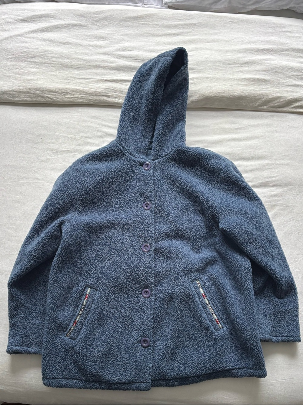 Vintage CS Signature Blue Fleece Reversible Hooded Jacket